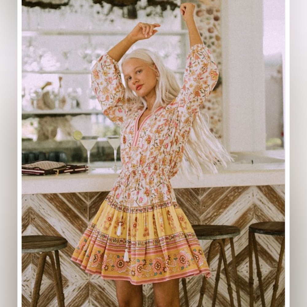 SPELL Portobello Playdress NWT New Long Sleeve Play Dress Gorgeous